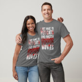女性ホラー映画 私は猫を撫でたい Tシャツ (ユニセックス)
