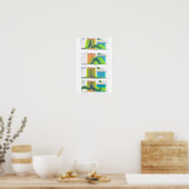 女性ホルモン月経周期表ポスター ポスター (キッチン)