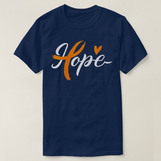 女性ホープ白血病サポートシャツV白血病 Tシャツ (デザイン正面)