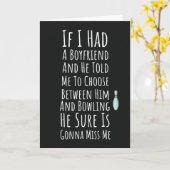 女性ボウラーに最適なユーモアボウリングカード - スポーツユーモア カード (黄色い花)