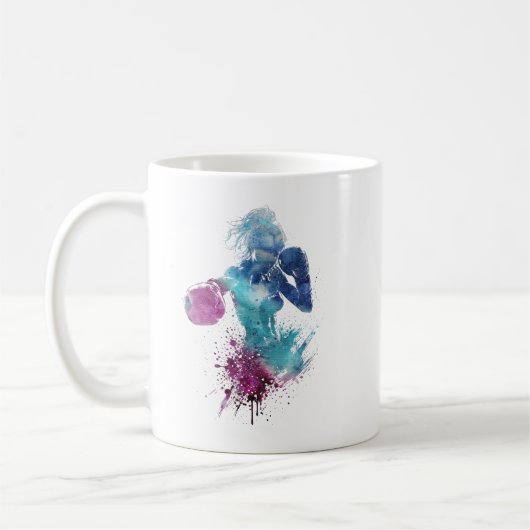 女性ボクサー コーヒーマグカップ (左)