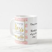 女性ボスマグ離れの引退贈り物 コーヒーマグカップ (正面左)