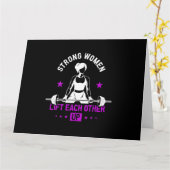 女性ボディビルジムトレーニング&トレーニおもしろいング カード (黄色い花)