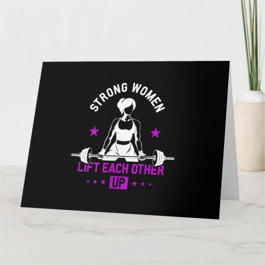 女性ボディビルジムトレーニング&トレーニおもしろいング カード (正面)