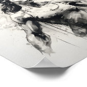 女性ボディビルダーの美しい女性のスケッチ ポスター (角)