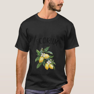 女性ボドルムレモンアートトルコフルーツラバートルコ Tシャツ