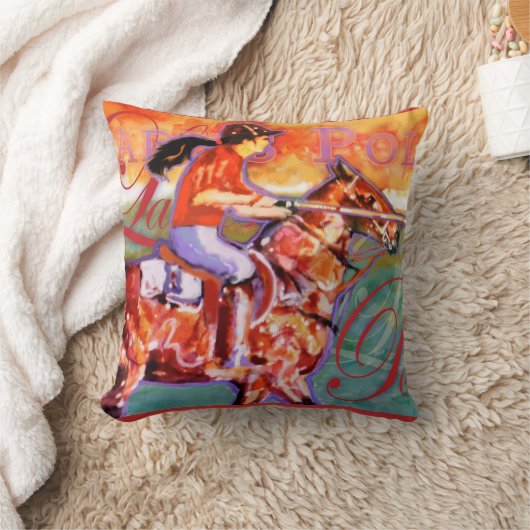 女性ポロの枕 クッション (ブランケット)