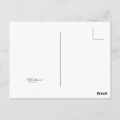 女性ポートレートと蛾の超現実的な暗いファンタジーアート ポストカード (裏面)