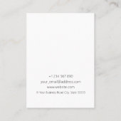 女性ポートレートイヤリングホルダー表示カード 名刺 (裏面)