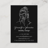 女性ポートレートジュエリー気にカード名刺 名刺 (正面)