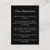 女性ポートレートジュエリー気にカード名刺 名刺 (裏面)