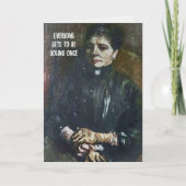 女性ポートレートバイヴァンゴッホ誕生日ユーモア カード (正面)