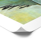 女性ポートレートポスター姿ブルー抽象芸術 ポスター (角)