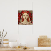 女性ポートレート装飾美術プリント ポスター (キッチン)