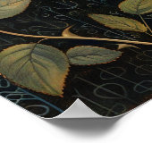 女性ポートレート装飾美術プリント ポスター (角)