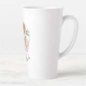 女性ポートレート カフェラテマグ (右)