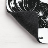 女性ポートレート マウスパッド (コーナー)