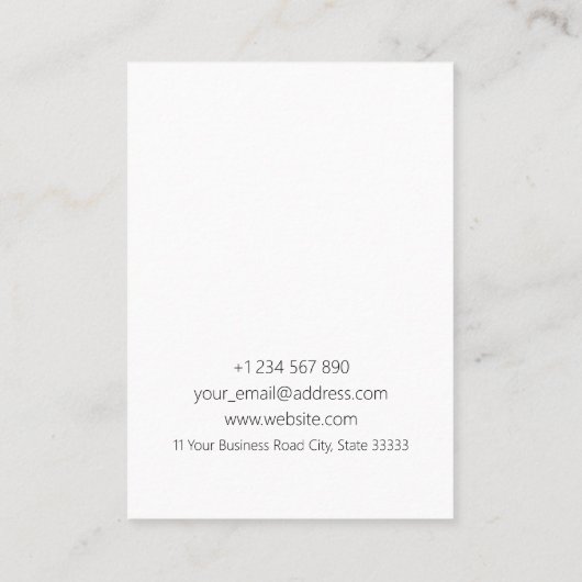 女性ポートレート 名刺 (裏面)