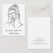 女性ポートレート 名刺 (正面/裏面)