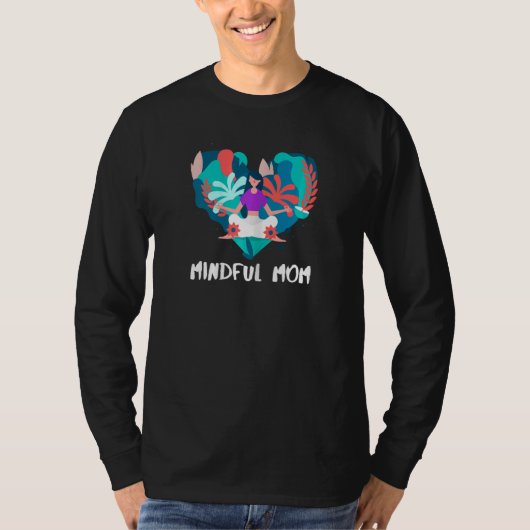 女性マインドフルママママザーズ日ヨガ Tシャツ (正面)