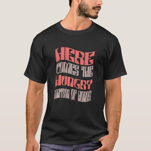 女性マトロンの名誉の空腹のレトロマッチングバック Tシャツ (正面)