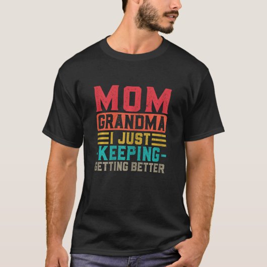 女性ママおばあちゃん保私が良くなってきたG Tシャツ (正面)