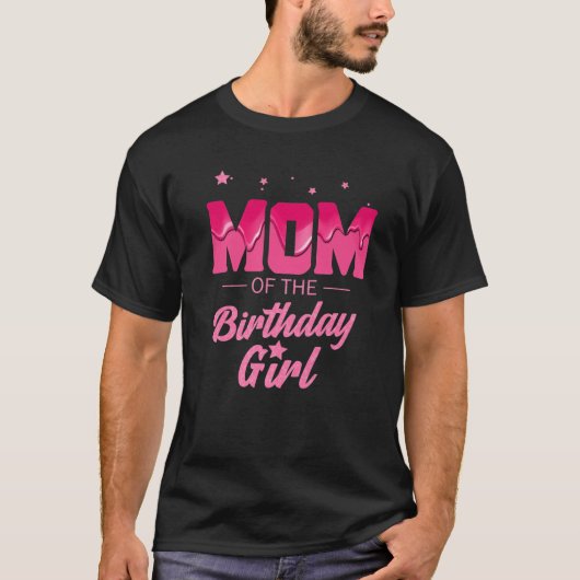女性ママの誕生日ガールママママおばあちゃん Tシャツ (正面)