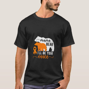 女性ママは白血病戦士のママを白血病のママに Tシャツ