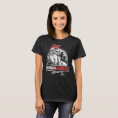 女性ママサウルスレックス恐竜ママサウルス母 Tシャツ (正面フル)