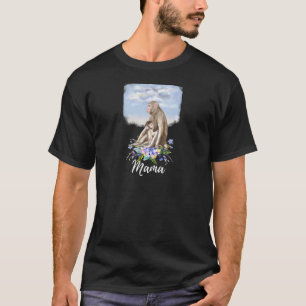 女性ママモンキー新しいママかわいいママのためにママ Tシャツ
