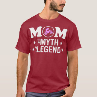 女性ママ神話ザ・レジェンドダートバイクMX Tシャツ