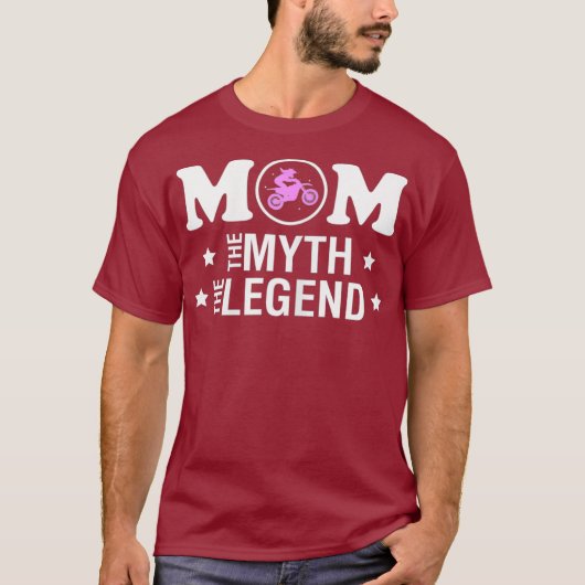女性ママ神話ザ・レジェンドダートバイクMX Tシャツ (正面)