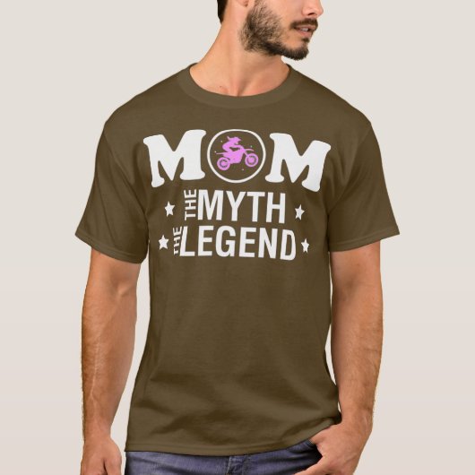 女性ママ神話ザ・レジェンドダートバイクMX Tシャツ (正面)