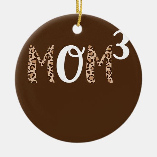 女性ママ3ママ3のママ3のママのママをカット セラミックオーナメント (正面)