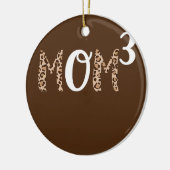 女性ママ3ママ3のママ3のママのママをカット セラミックオーナメント (左)