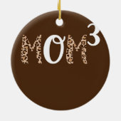 女性ママ3ママ3のママ3のママのママをカット セラミックオーナメント (裏面)