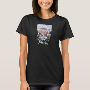 女性ママHippo新しいママかわいいママFor Mothers D Tシャツ