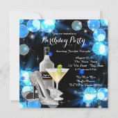 女性マルティーニ誕生日パーティー 招待状 (裏面)