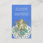 女性マーメイドヴィンテージアートg8678 名刺 (裏面)