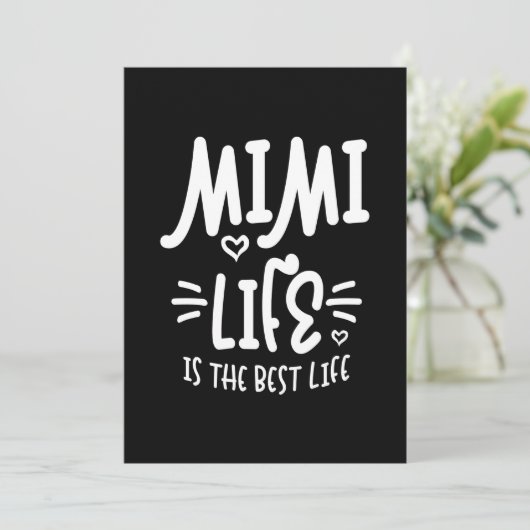 女性ミミ・ライフは人生最高のの感謝祭である サンキューカード (スタンド正面)