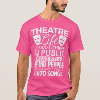 女性ミュージカルシアターシャツシアターラバードラマC Tシャツ