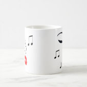 女性ミュージックフェイス コーヒーマグカップ (中央)