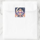 女性ムーンスターズ雲ステッカー スクエアシール (バッグ)