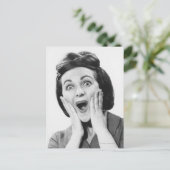 女性メイキング顔 ポストカード (スタンド正面)