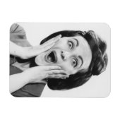 女性メイキング顔 マグネット (横)