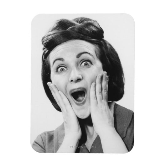 女性メイキング顔 マグネット (縦)