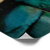 女性メディア混交のポートレートカラフル ポスター (角)