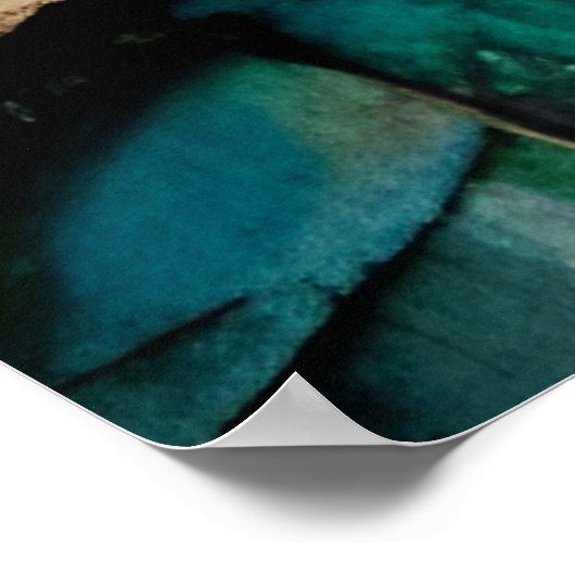 女性メディア混交のポートレートカラフル ポスター (角)