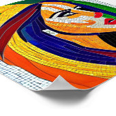 女性モザイクアート ポスター (角)