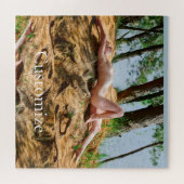 女性モデル日光浴サンダー_コーブ ジグソーパズル (横)